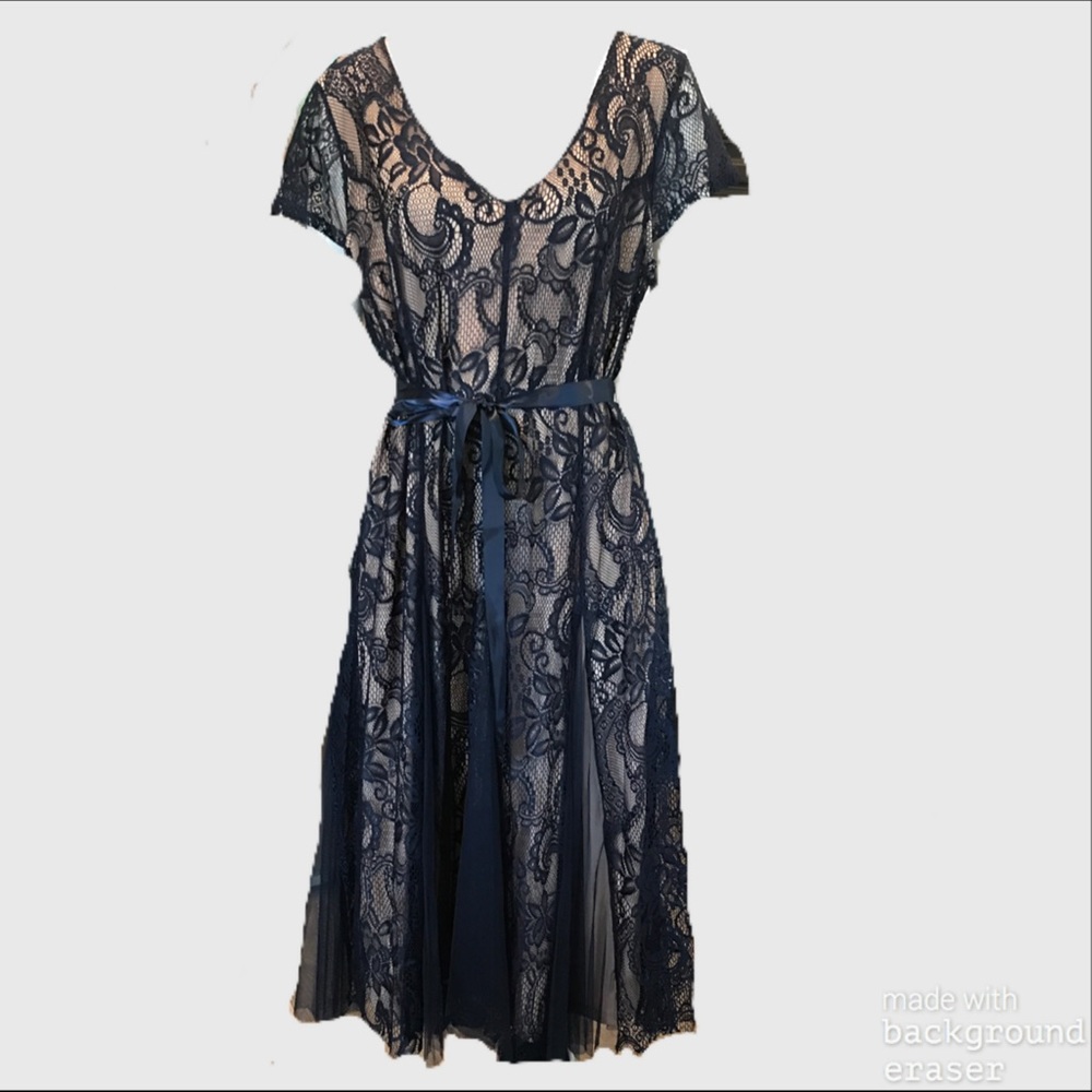 Formal Navy Lace Dress